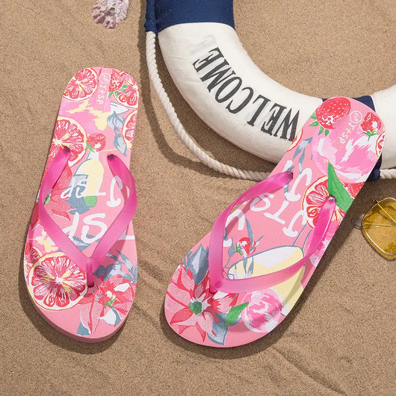 New Beach Flip-Flops Women's Summer Wear DIY Seaside Solid Color Clip Flat Sandals Women's Wholesale — feature 24