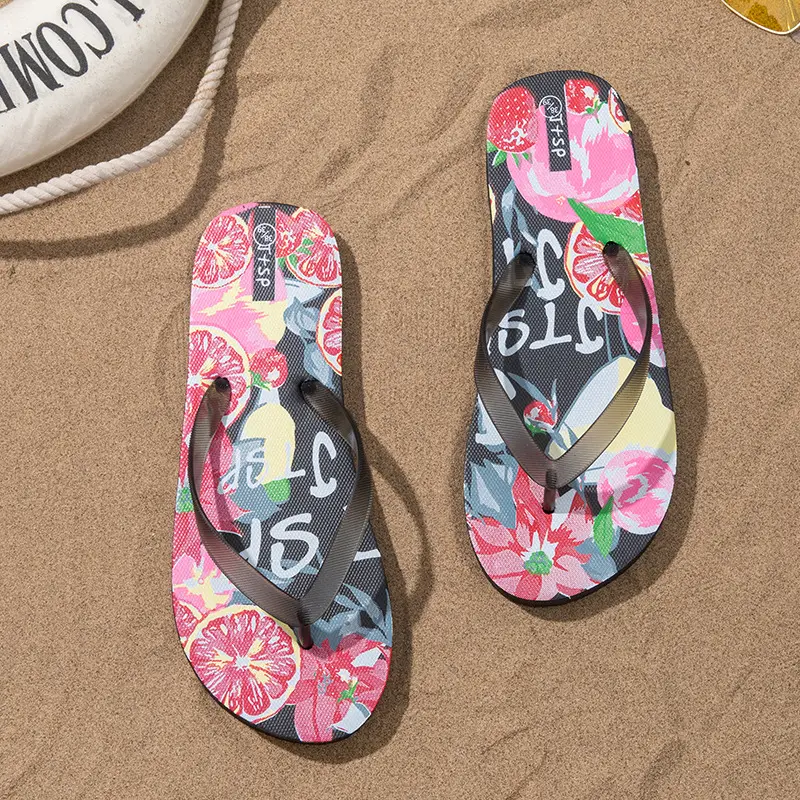 New Beach Flip-Flops Women's Summer Wear DIY Seaside Solid Color Clip Flat Sandals Women's Wholesale — feature 26