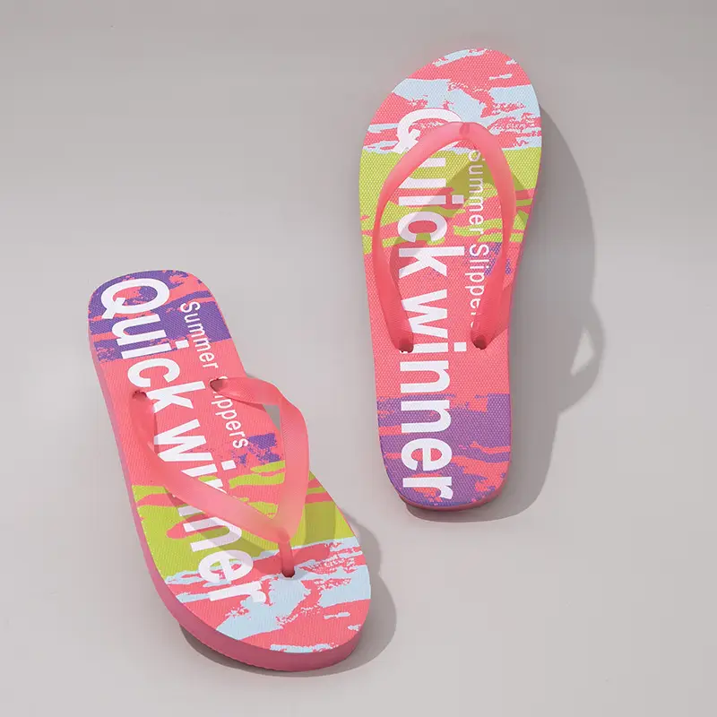 New Beach Flip-Flops Women's Summer Wear DIY Seaside Solid Color Clip Flat Sandals Women's Wholesale - Image 3