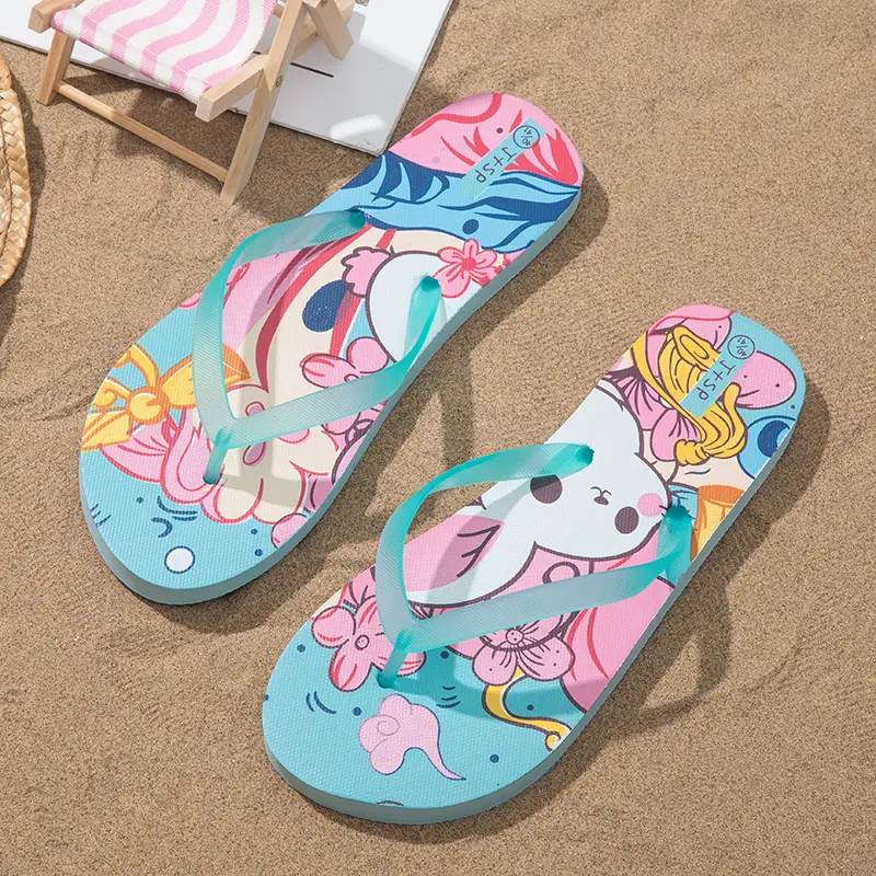 New Beach Flip-Flops Women's Summer Wear DIY Seaside Solid Color Clip Flat Sandals Women's Wholesale - Image 5