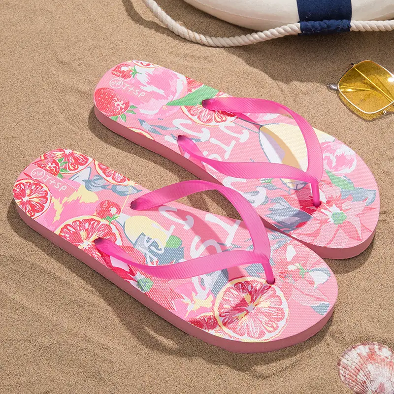 New Beach Flip-Flops Women's Summer Wear DIY Seaside Solid Color Clip Flat Sandals Women's Wholesale - Image 7