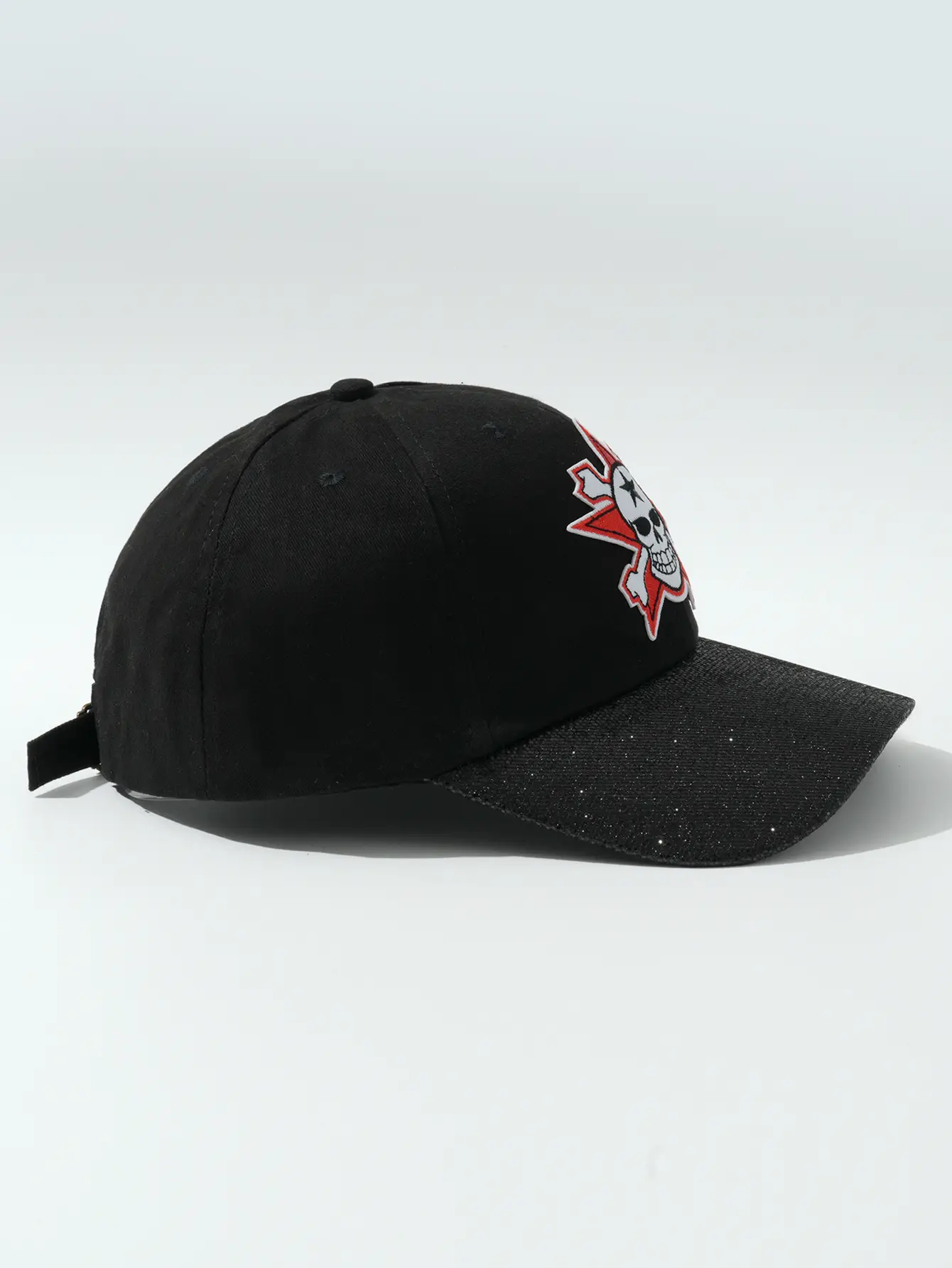 Black Embroidered Skull Baseball Cap Halloween Play — feature 15