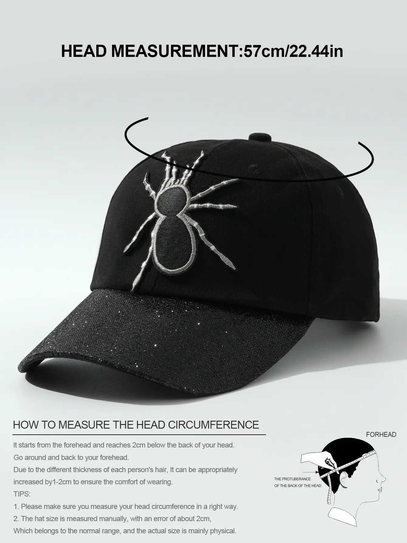 Black Embroidered Skull Baseball Cap Halloween Play — feature 23