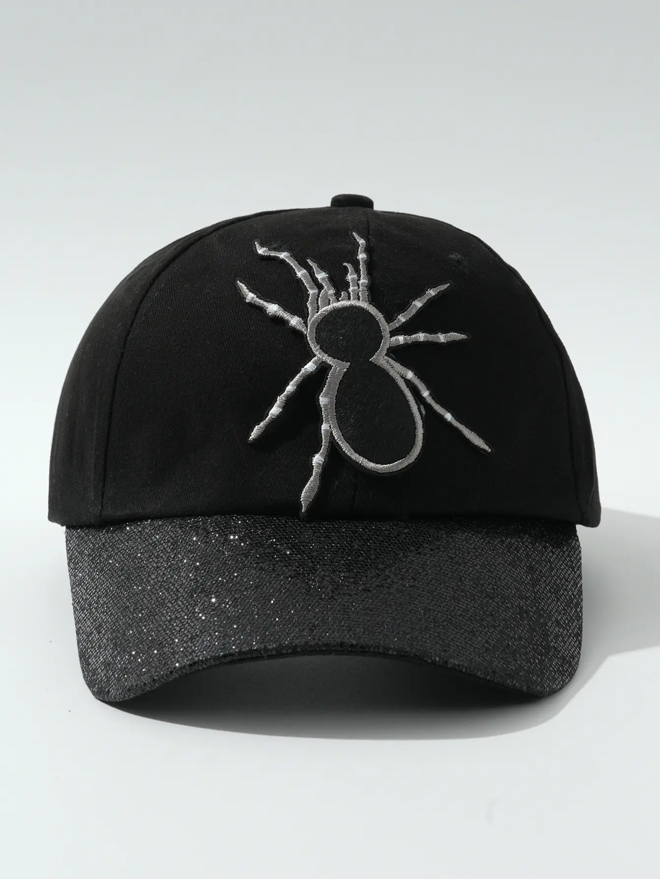 Black Embroidered Skull Baseball Cap Halloween Play — feature 24