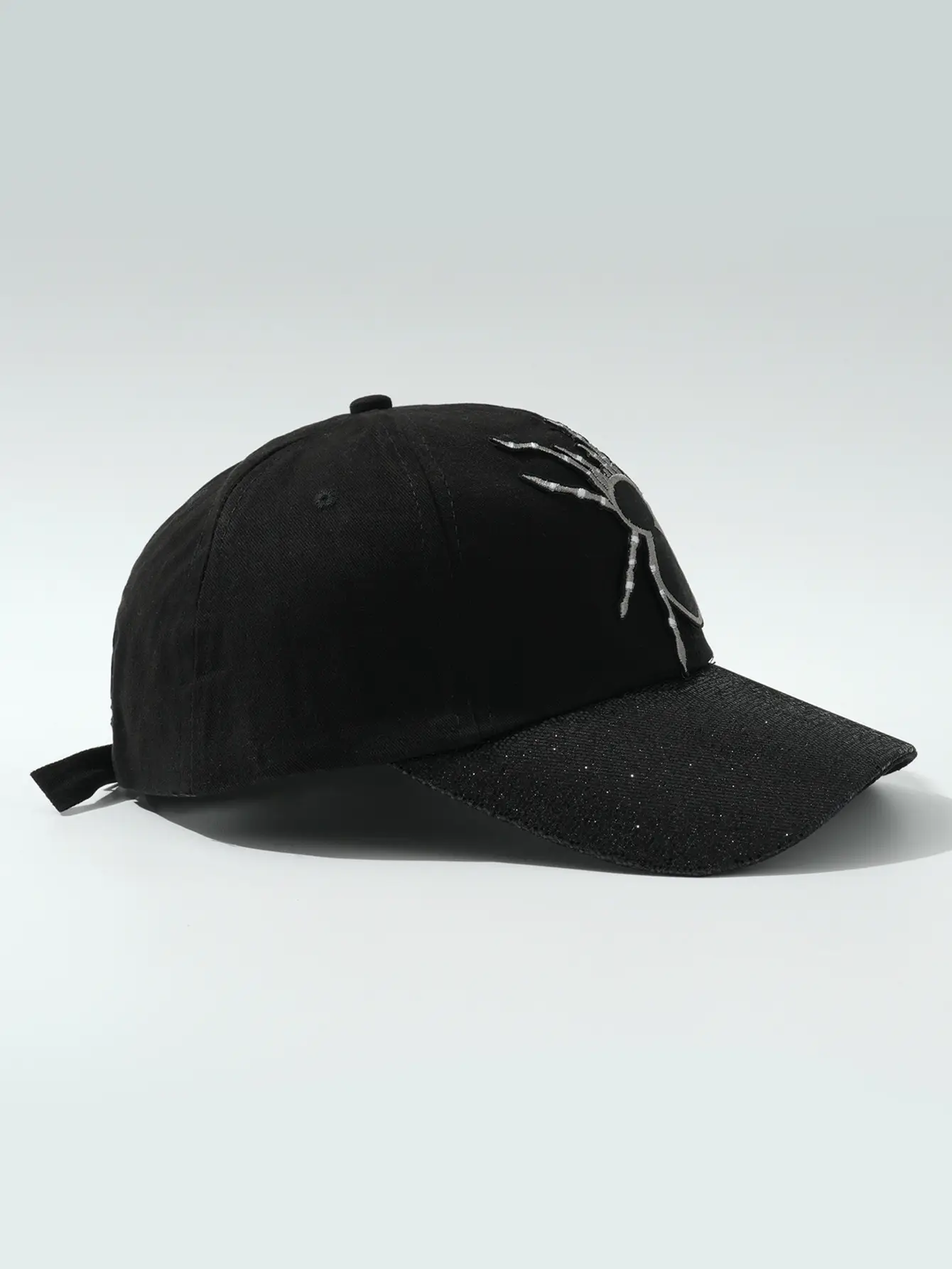 Black Embroidered Skull Baseball Cap Halloween Play — feature 25