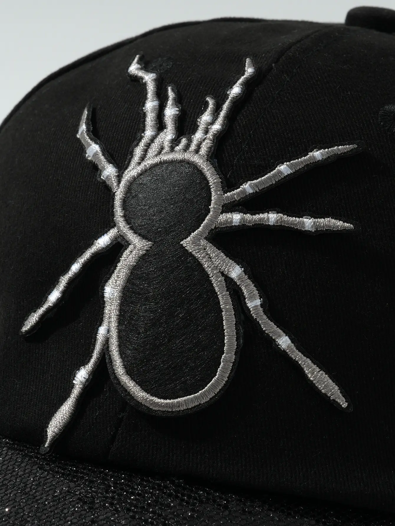 Black Embroidered Skull Baseball Cap Halloween Play — feature 26