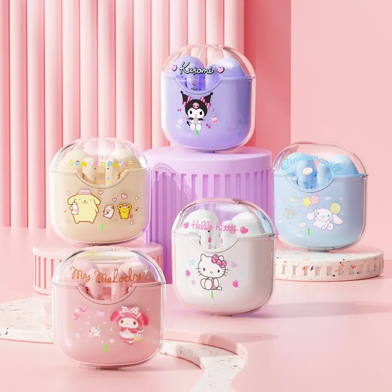 Sanrio Wireless Bluetooth Headset Transparent Cartoon Girl High Color