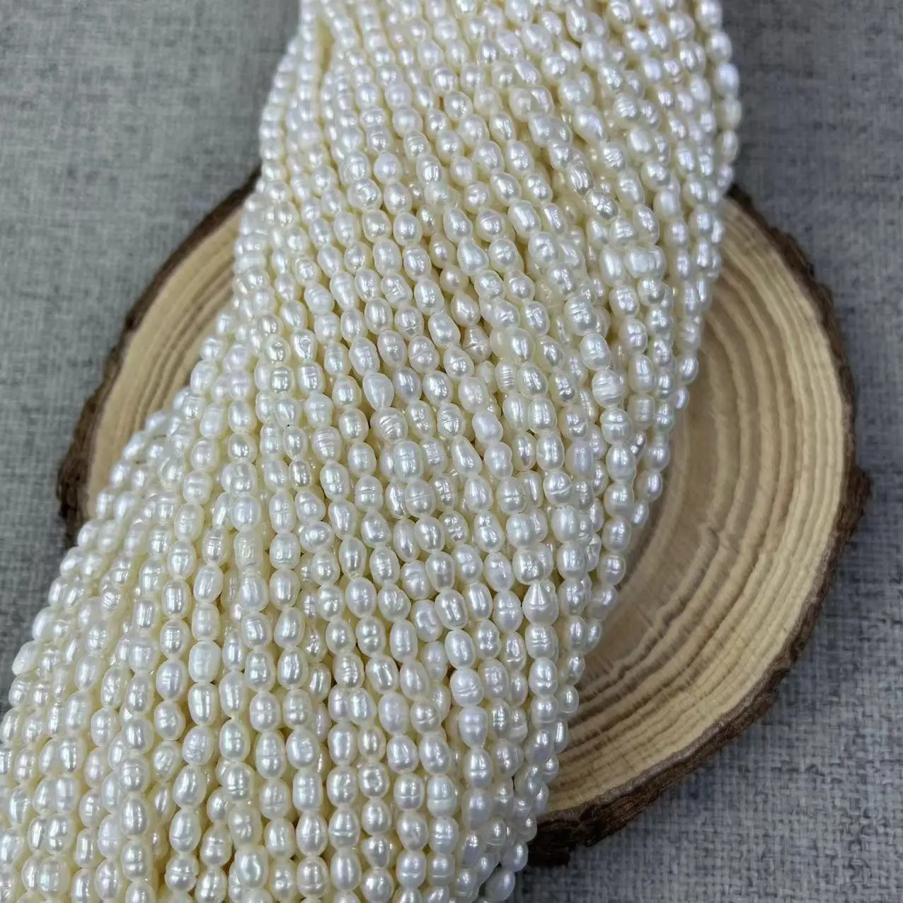 Natural Freshwater Pearl Beads 3-3.5mm DIY Necklace Bracelet - Image 3