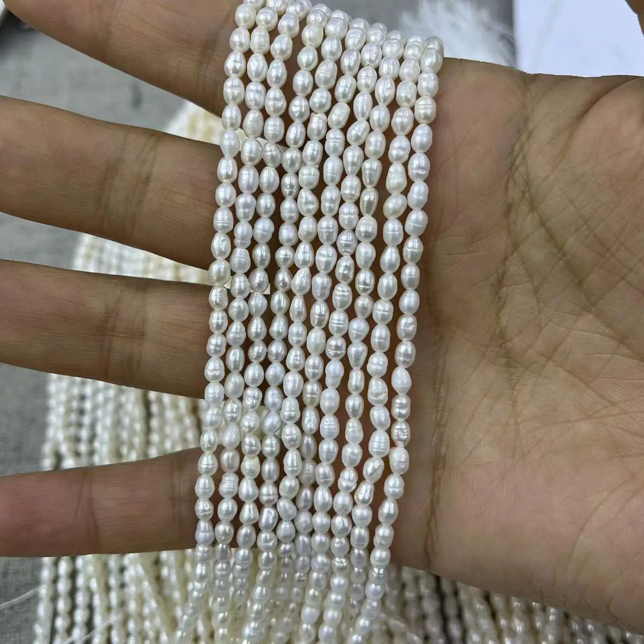 Natural Freshwater Pearl Beads 3-3.5mm DIY Necklace Bracelet — feature 2