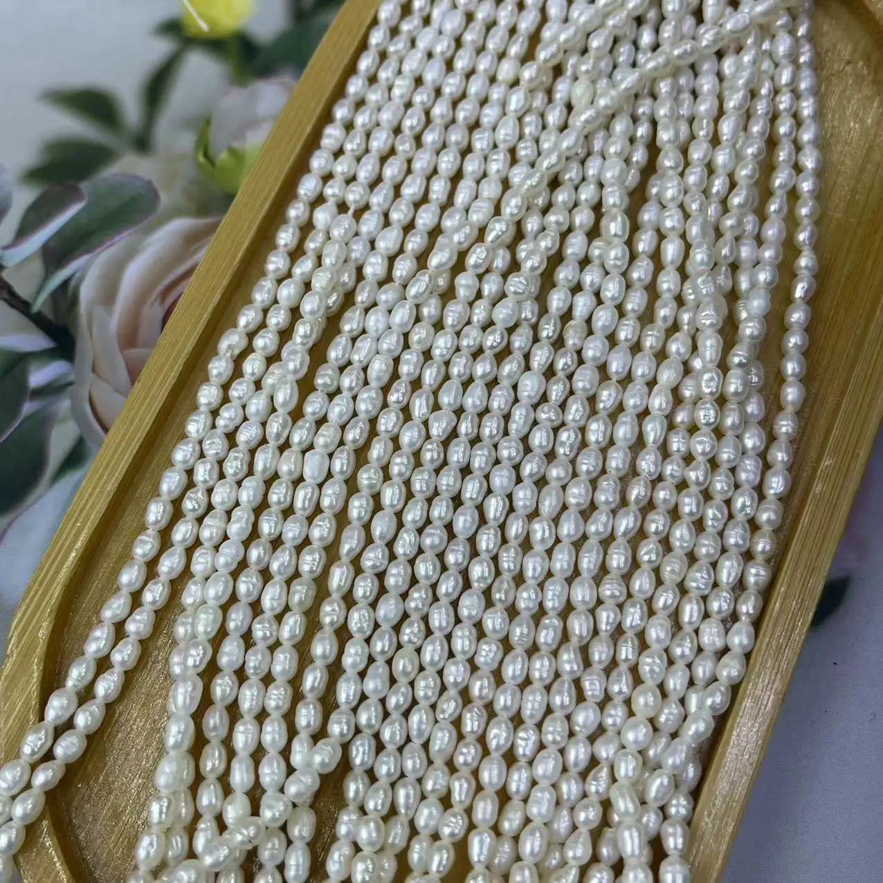 Natural Freshwater Pearl Beads 3-3.5mm DIY Necklace Bracelet — feature 7