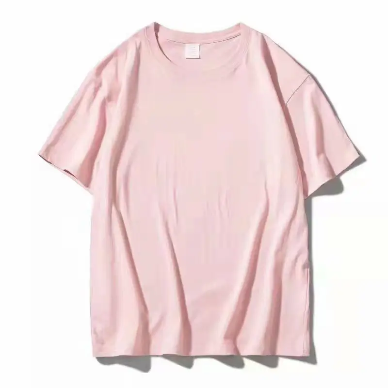 Men's Pink Loose Cotton T-Shirt Plus Size - Image 4