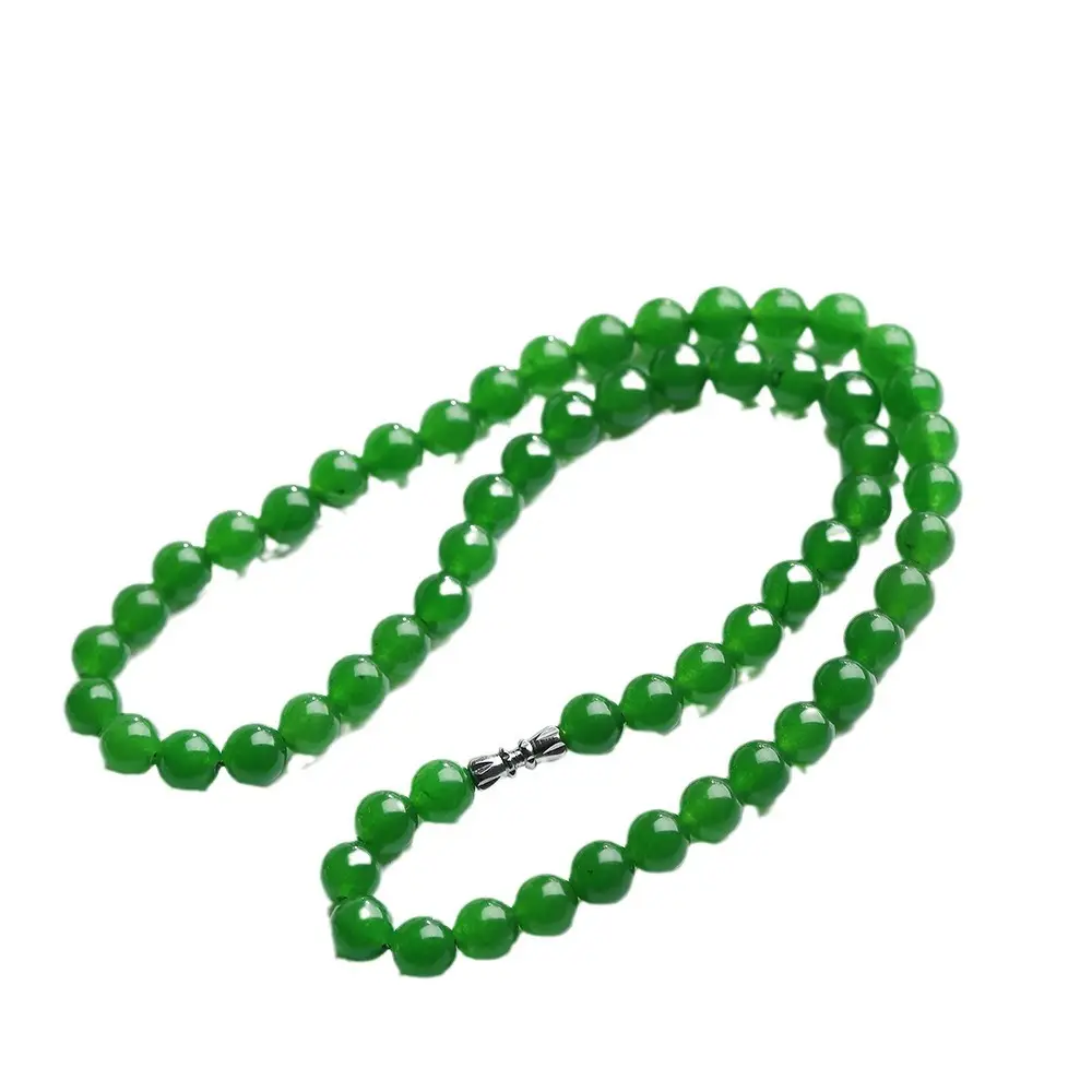 Women's Green Jade Beads Necklace Set - Image 5