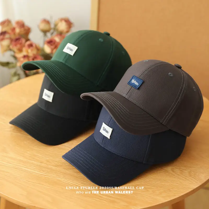 Men's Beige Logo Baseball Cap Unstitched - Image 11