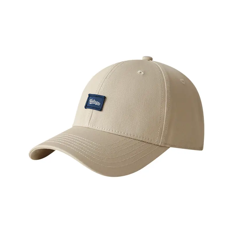 Men's Beige Logo Baseball Cap Unstitched - Image 14