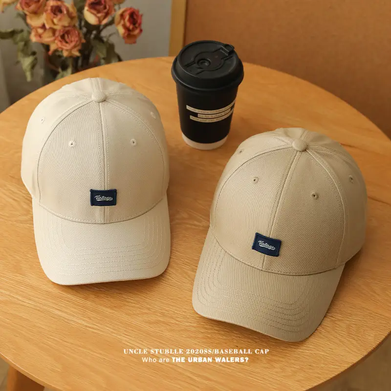 Men's Beige Logo Baseball Cap Unstitched — feature 5