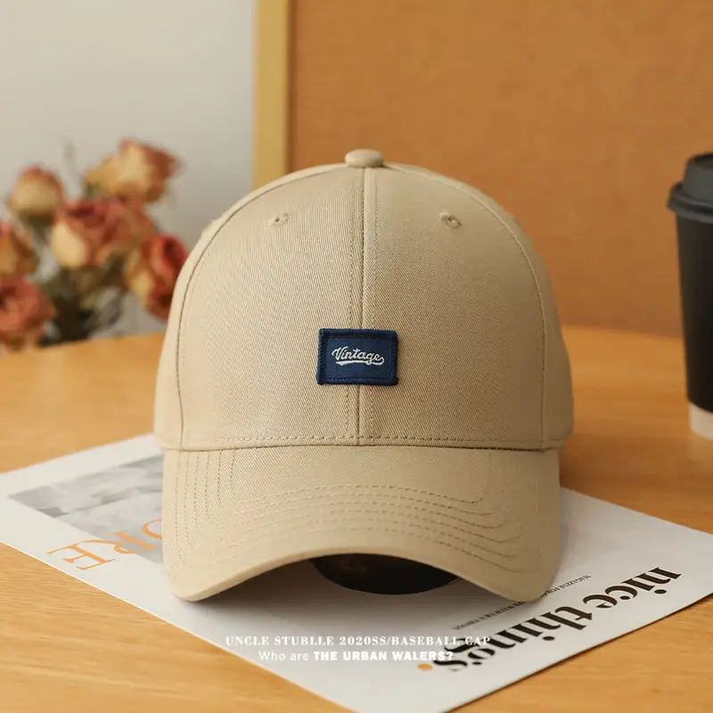 Men's Beige Logo Baseball Cap Unstitched — feature 6
