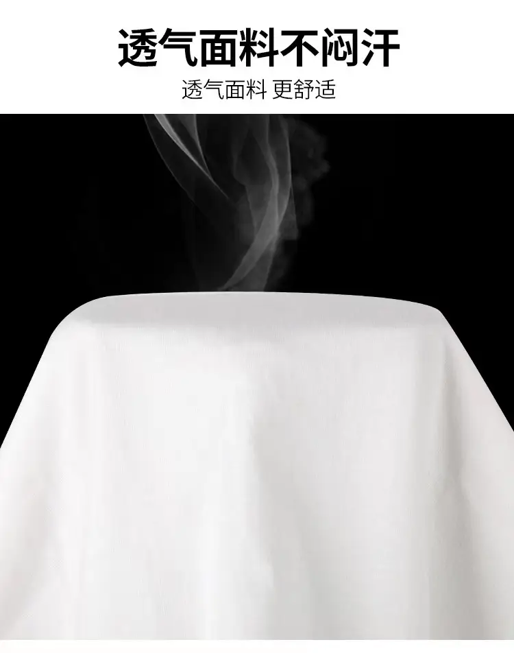 Men Pure Cotton Round Neck T-Shirt 200g Solid Color — feature 9