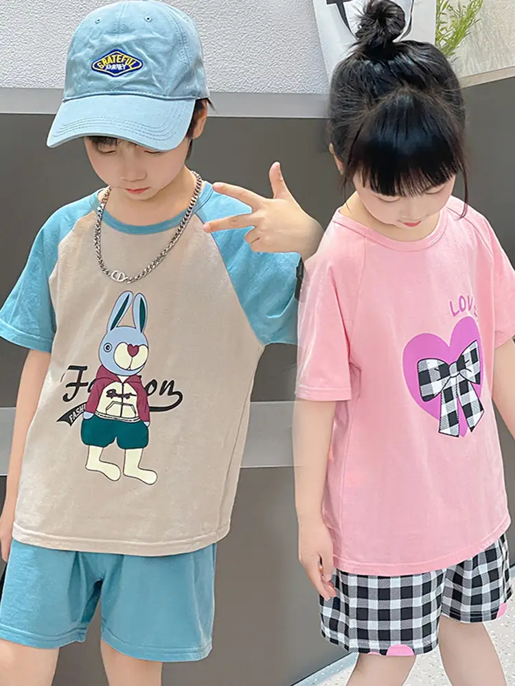 Girls Cotton Printed Shorts Set Summer Lightweight - Image 7