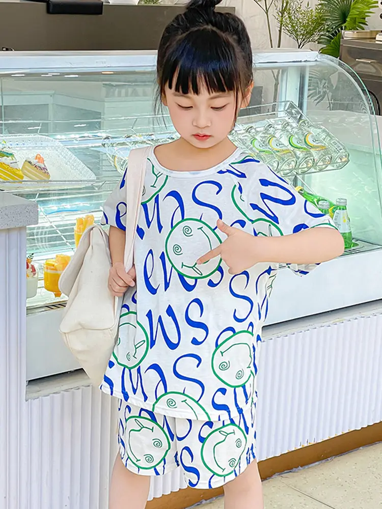 Girls Cotton Printed Shorts Set Summer Lightweight - Image 11