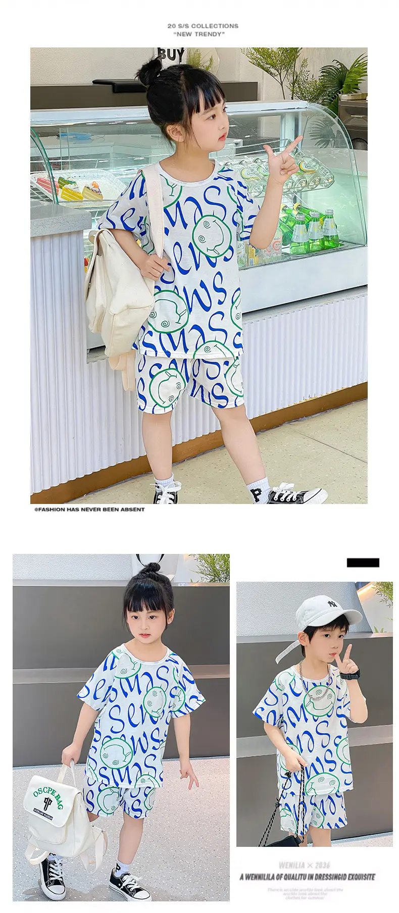 Girls Cotton Printed Shorts Set Summer Lightweight — feature 17