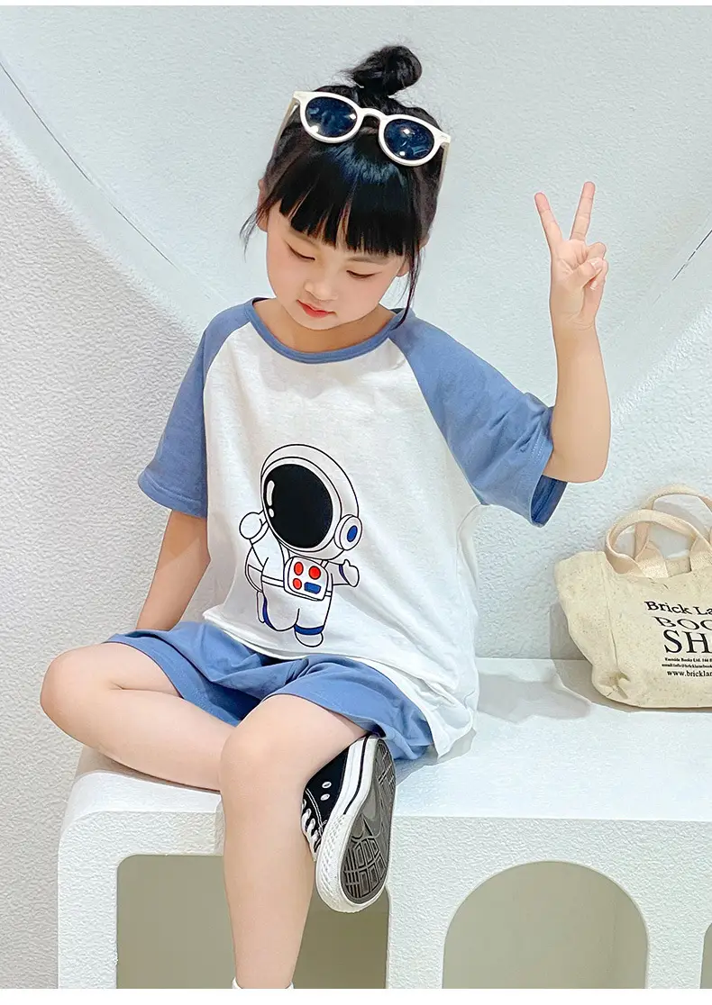 Girls Cotton Printed Shorts Set Summer Lightweight — feature 19