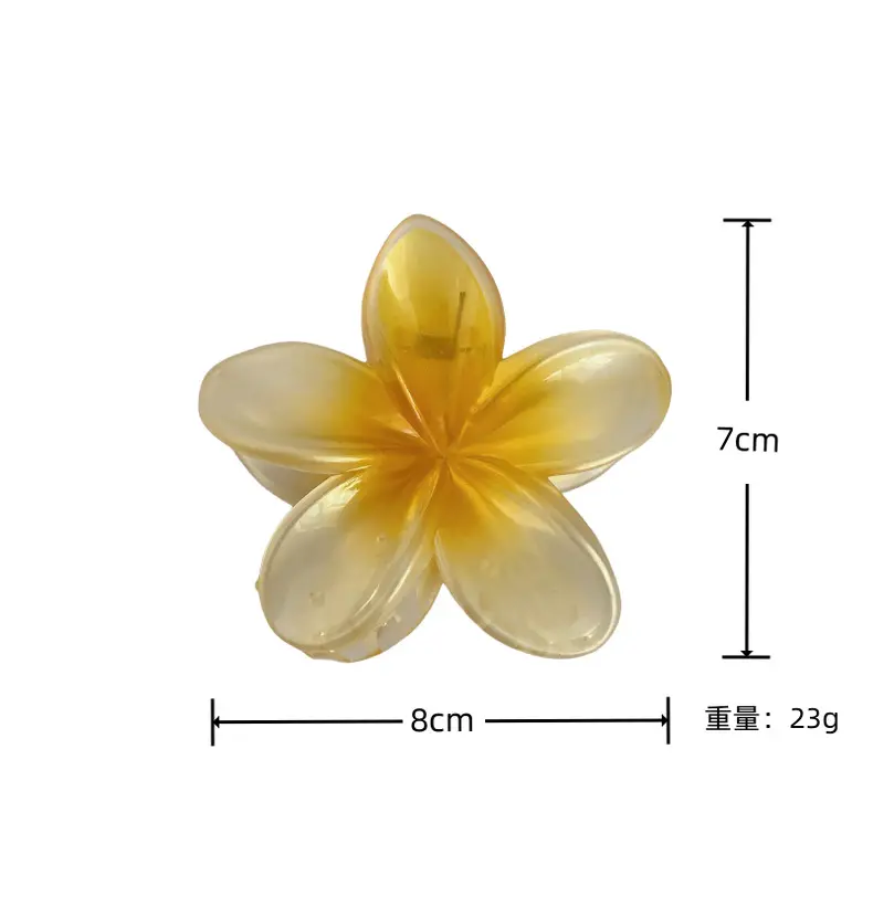 Mermaid Color Frangipani Hair Clips for Women — feature 5