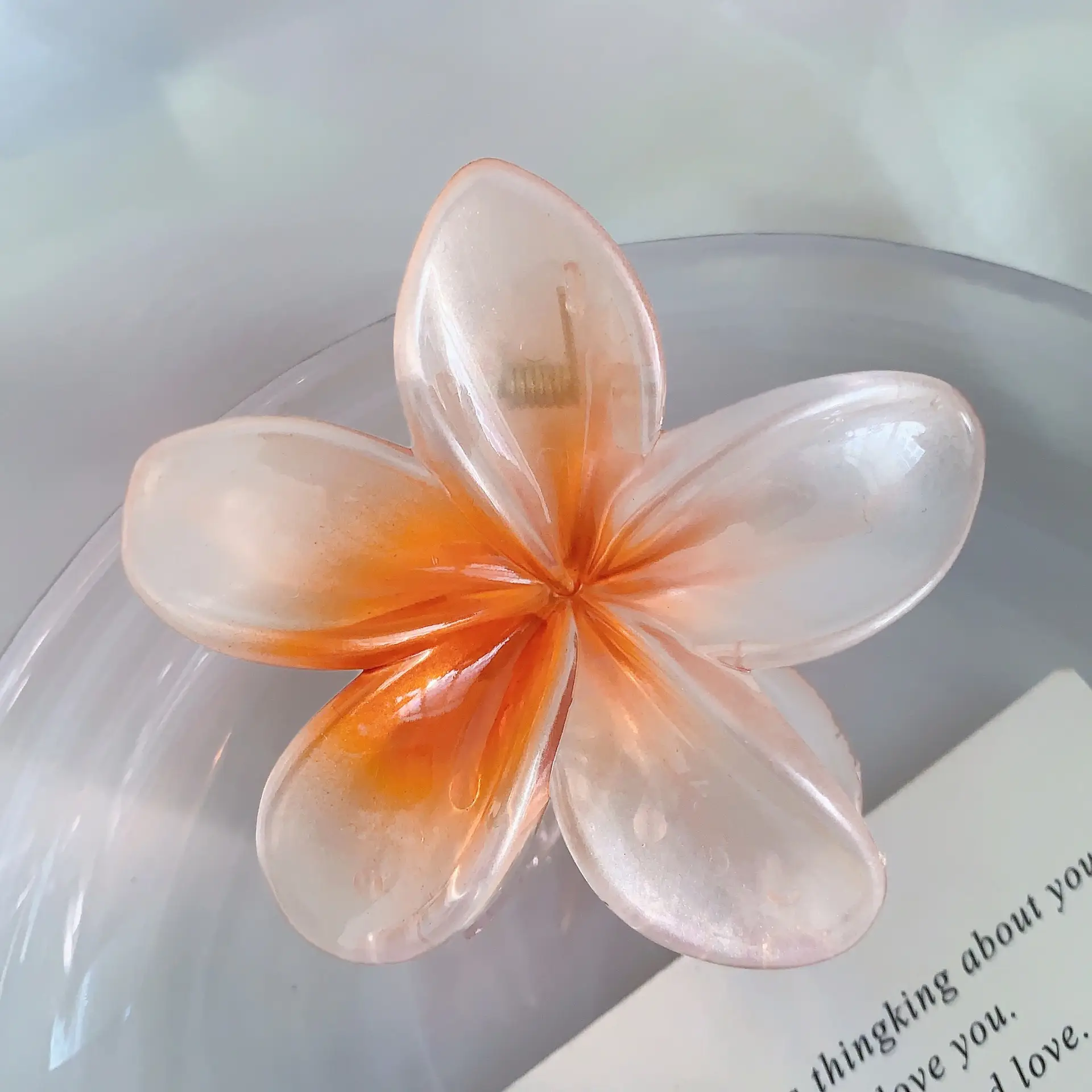 Mermaid Color Frangipani Hair Clips for Women - Image 2