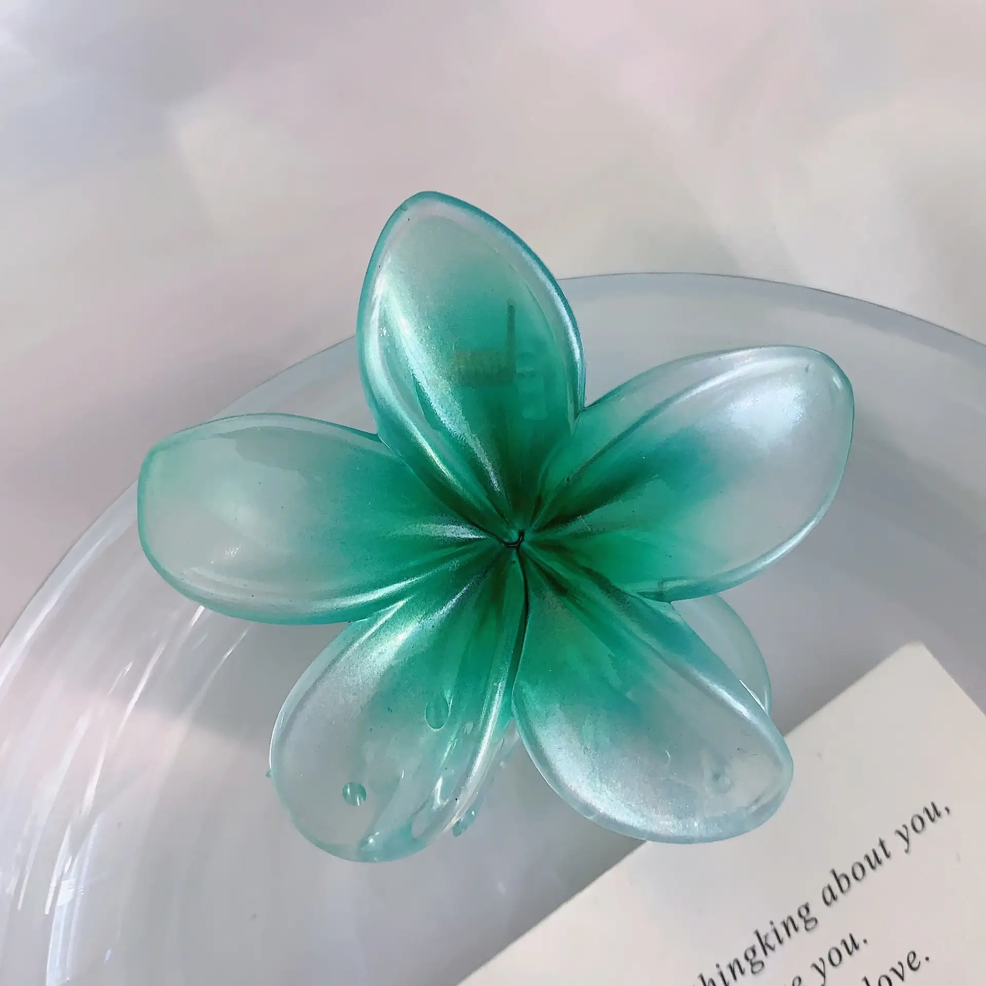 Mermaid Color Frangipani Hair Clips for Women - Image 4