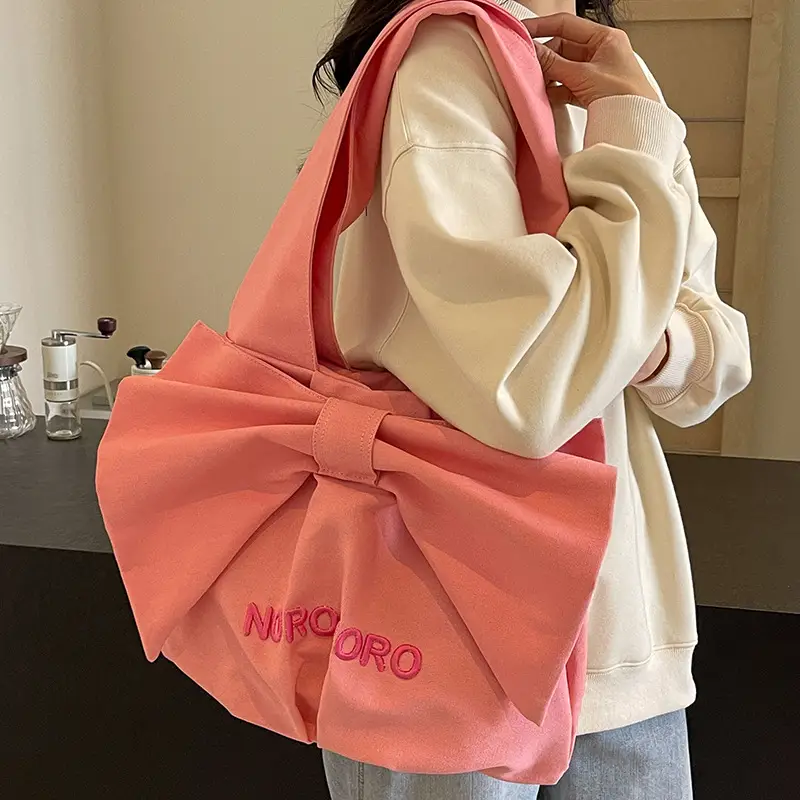 Women's Large Capacity Beige Tote Bag Summer Commute Shoulder Bag - Image 7