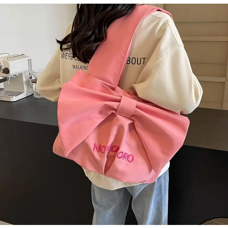 Women's Large Capacity Beige Tote Bag Summer Commute Shoulder Bag — feature 17