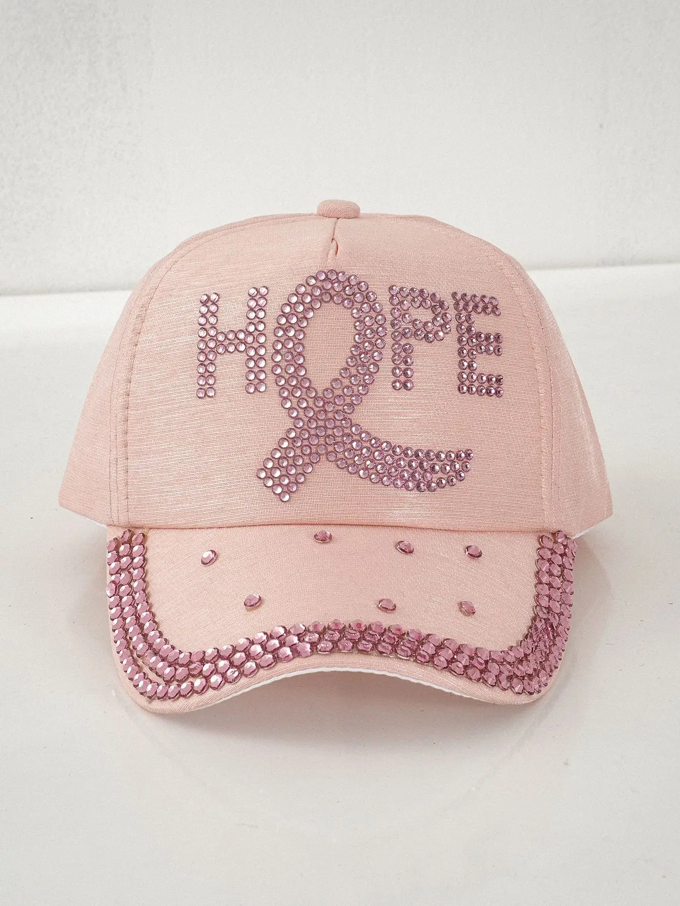 Cross-Border Hope Pink Rhinestone Cap for Women — feature 10
