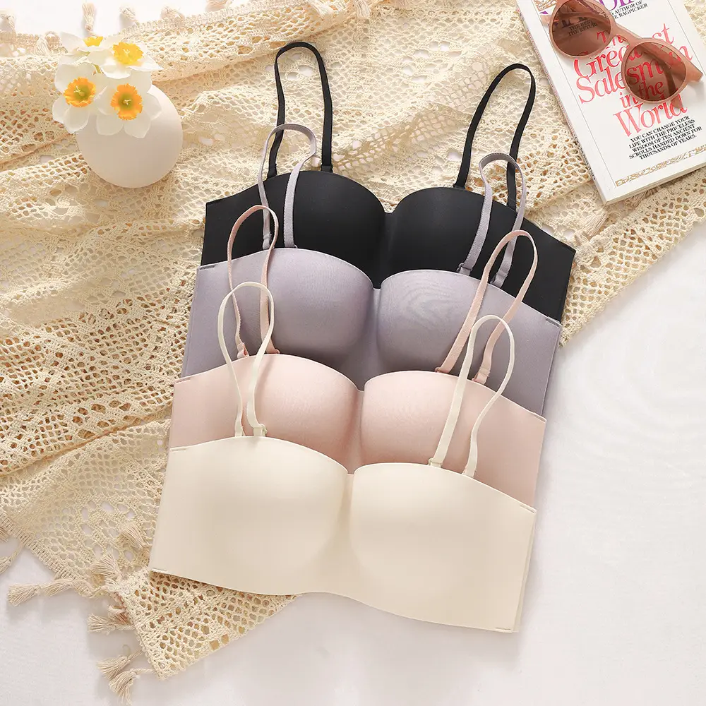 Seamless Smooth Two-Way Wear Women's Bra with Soft Support, Gentle Lift for Small Busts, Anti-Slip Breathable Bra, Seamless Gathering Bra