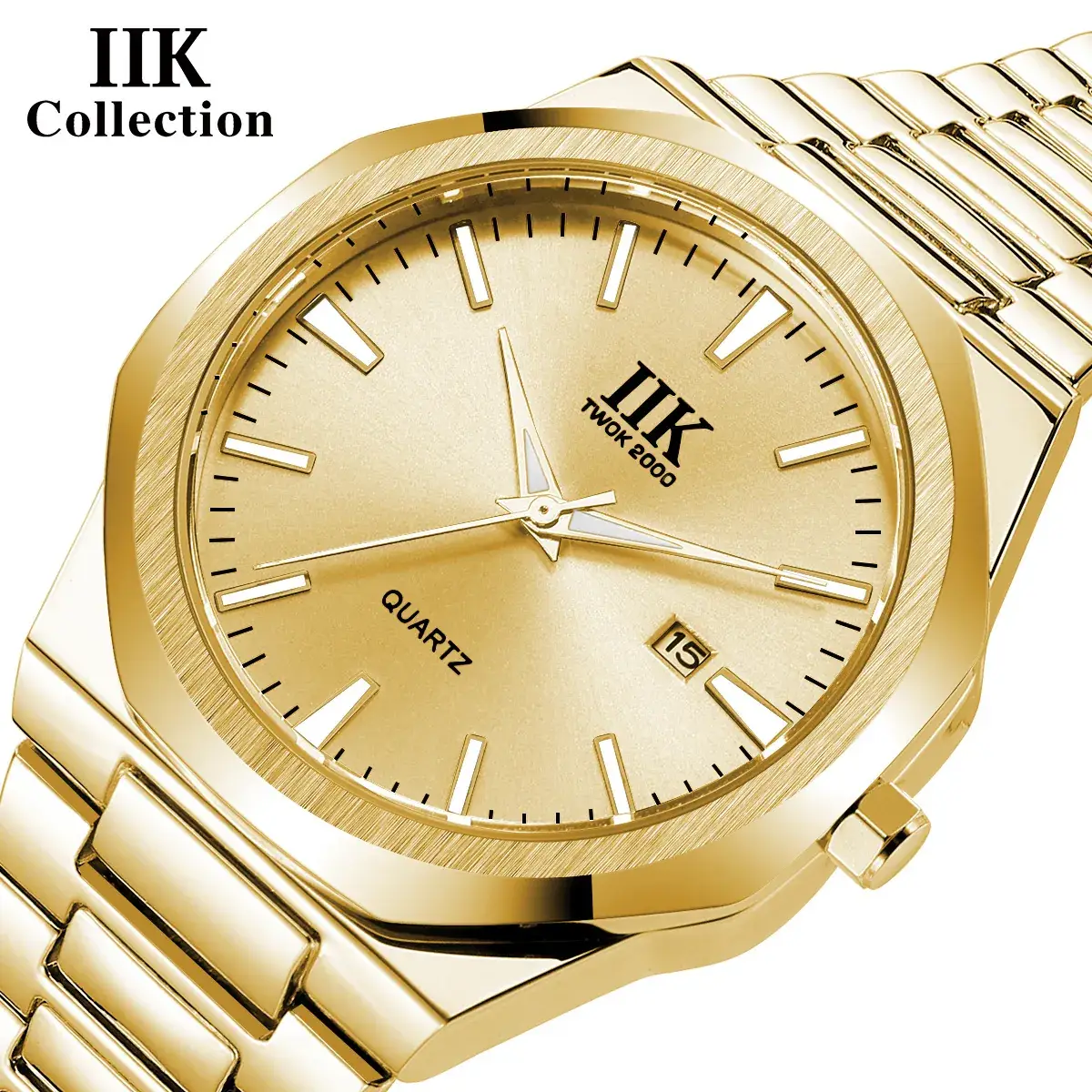 IIK Stainless Steel Men's Quartz Watch Silver