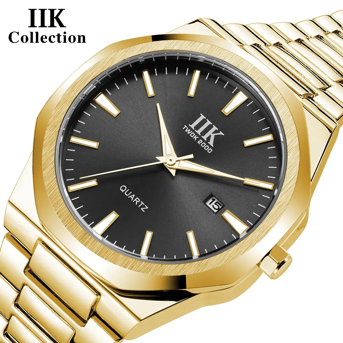 IIK Stainless Steel Men's Quartz Watch Silver