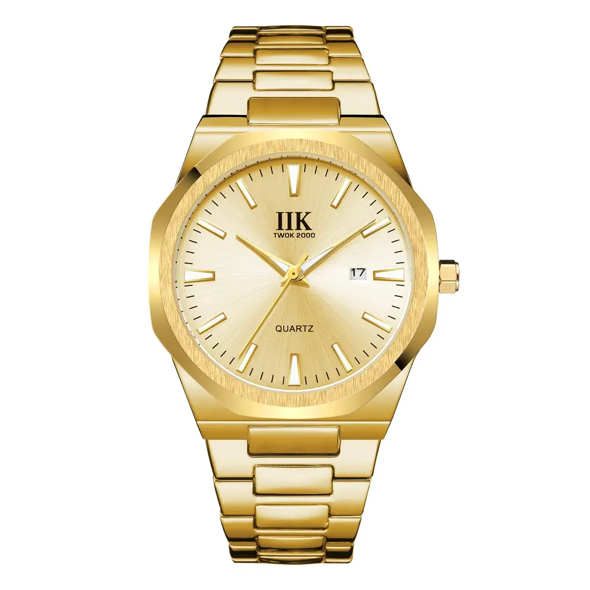 IIK Stainless Steel Men's Quartz Watch Silver
