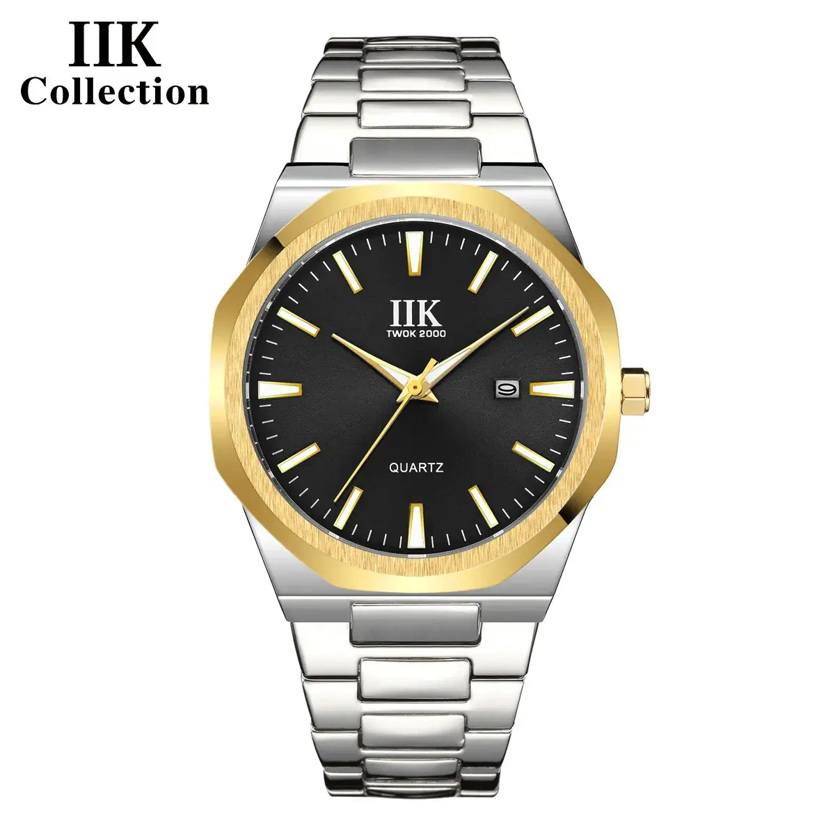 IIK Stainless Steel Men's Quartz Watch Silver