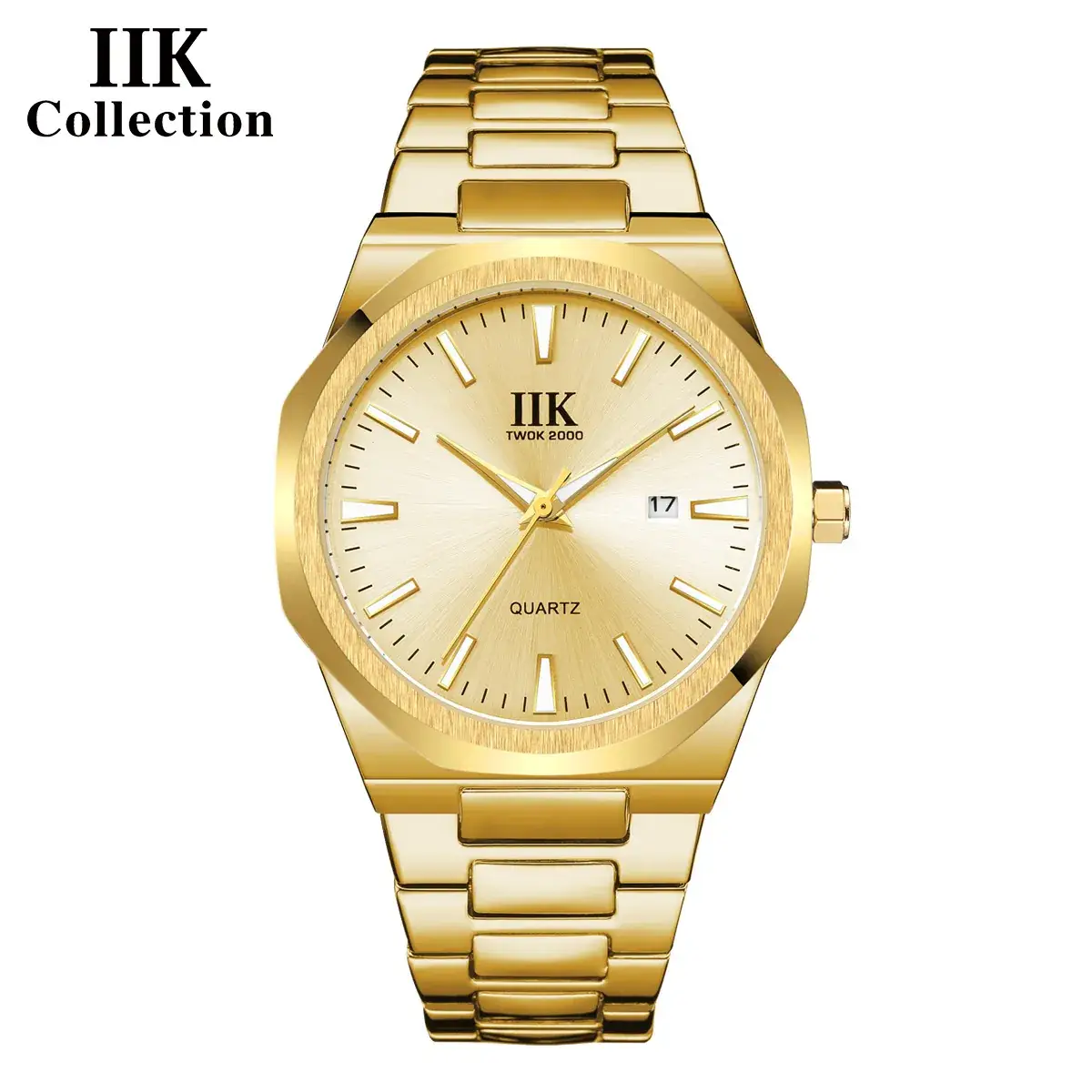 IIK Stainless Steel Men's Quartz Watch Silver