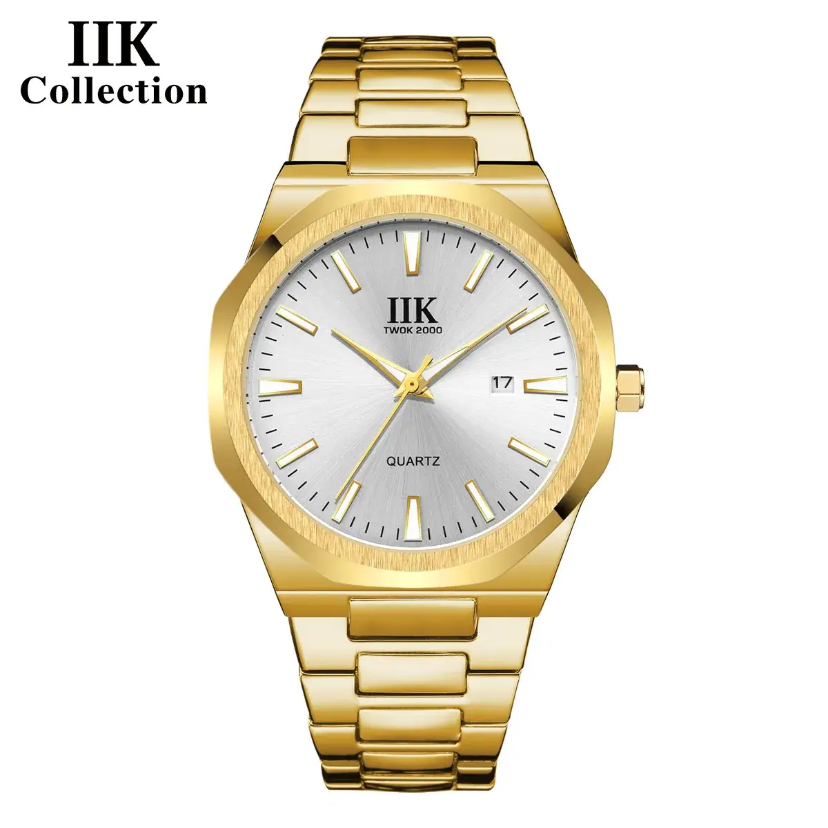 IIK Stainless Steel Men's Quartz Watch Silver