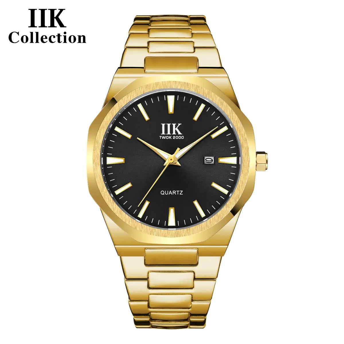 IIK Stainless Steel Men's Quartz Watch Silver