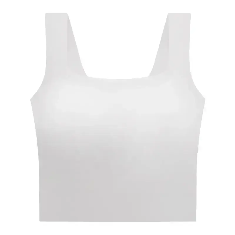 Women's Black Seamless Sports Bra One Cup Sleeveless - Image 3