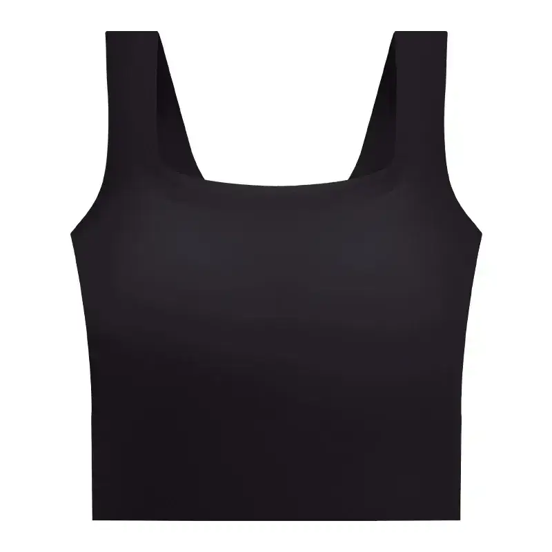 Women's Black Seamless Sports Bra One Cup Sleeveless - Image 6