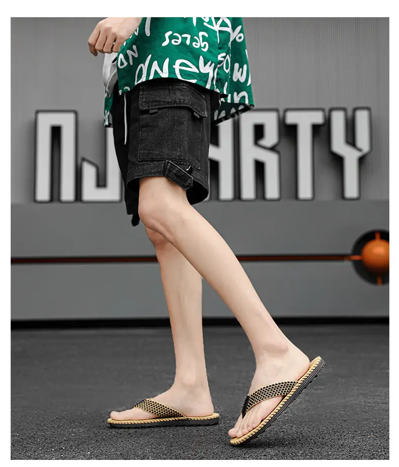 Foreign Trade Summer Leisure Slippers Men's Fashion Trend Beach Flip Flops Home Outdoor Thailand Vietnam Beach Sandals — feature 14