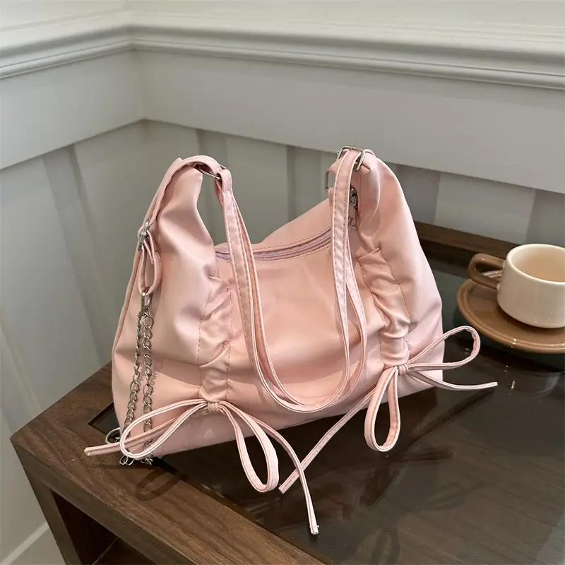 Silver Bow Shoulder Bag for Women 2024 Spring New - Image 7