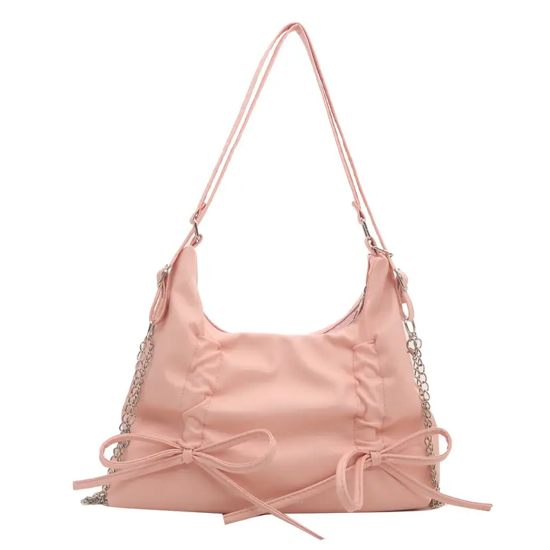 Silver Bow Shoulder Bag for Women 2024 Spring New - Image 9