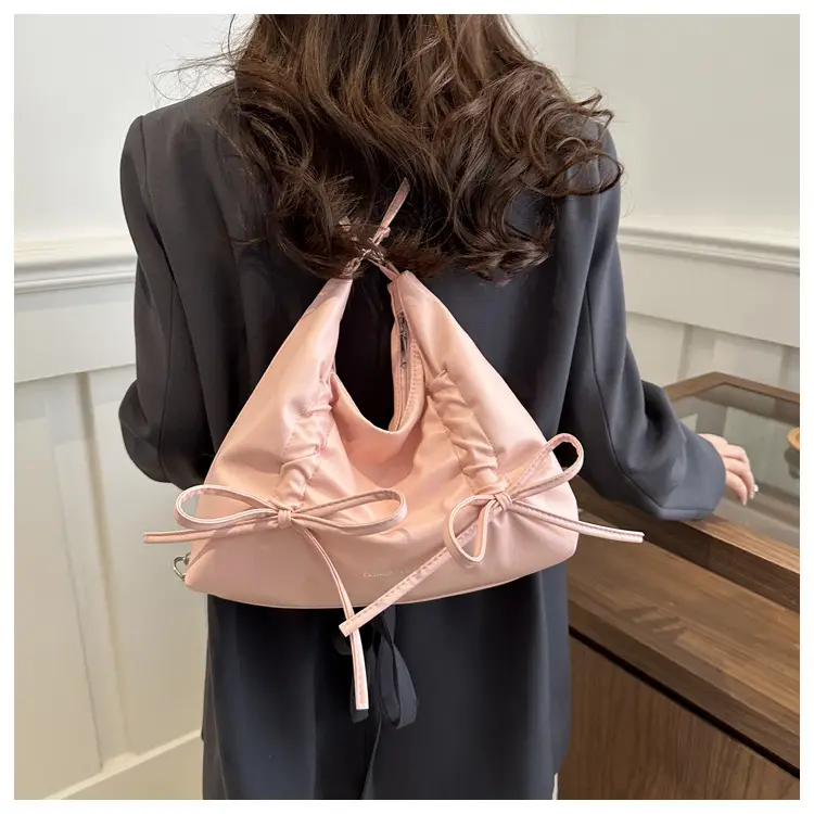 Silver Bow Shoulder Bag for Women 2024 Spring New — feature 10