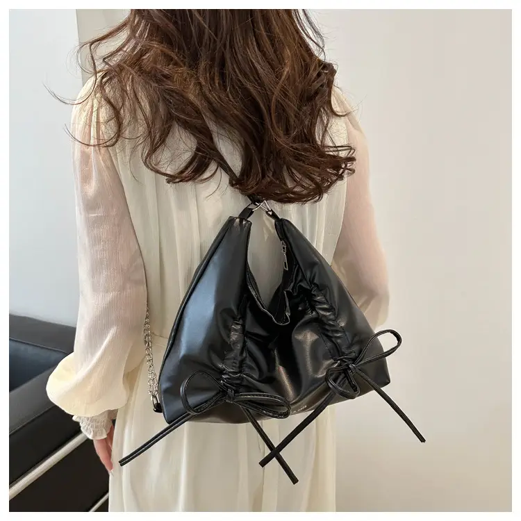 Silver Bow Shoulder Bag for Women 2024 Spring New — feature 16