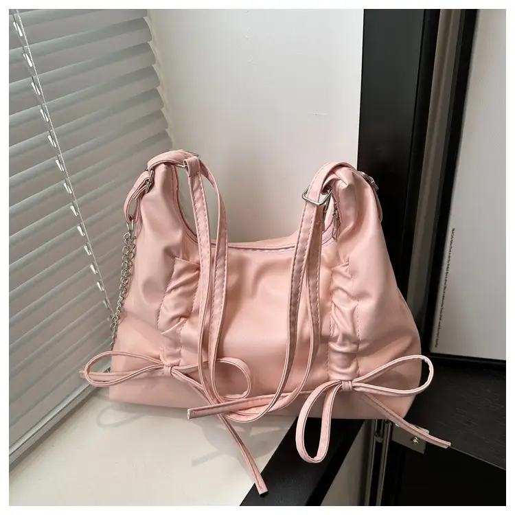 Silver Bow Shoulder Bag for Women 2024 Spring New — feature 22