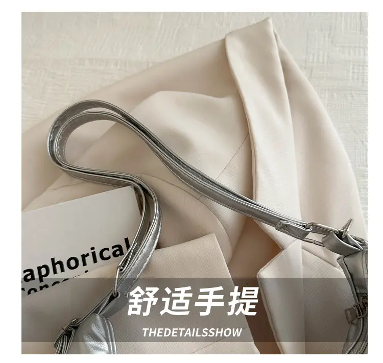 Silver Bow Shoulder Bag for Women 2024 Spring New — feature 3