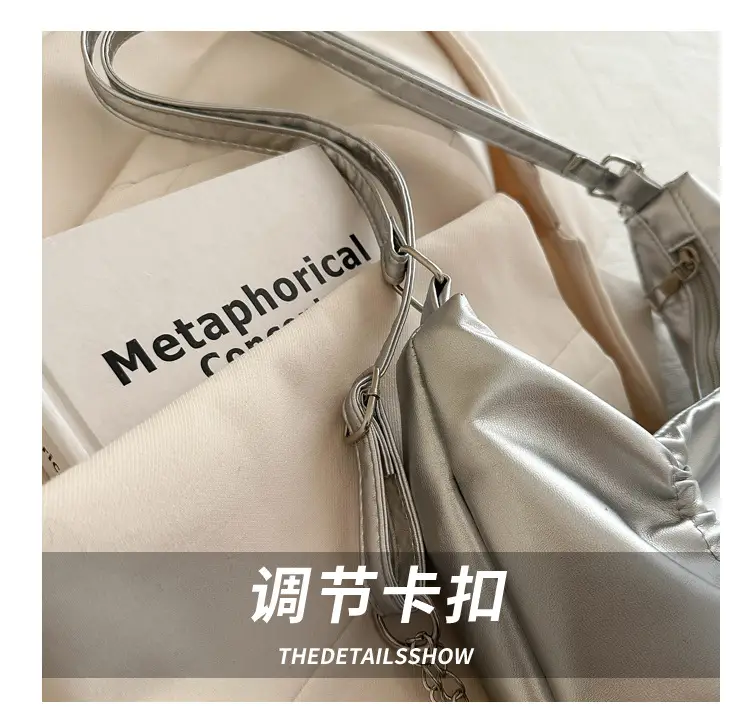 Silver Bow Shoulder Bag for Women 2024 Spring New — feature 5