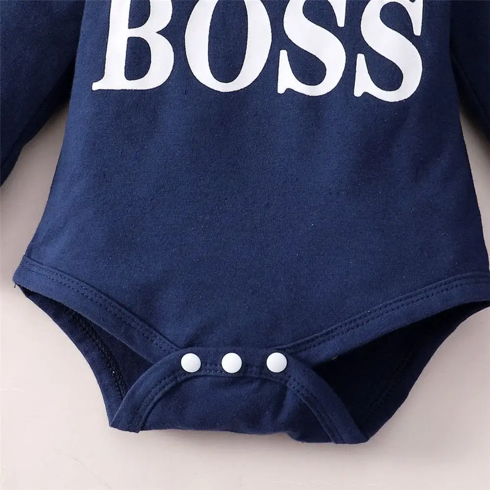 Red Boss Print Baby Hooded Suit for Boys Girls — feature 11